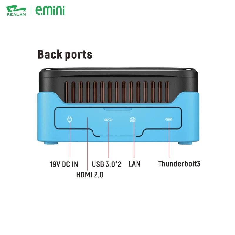 Realan mini pc diy barebone i7 for 4k video with integrated graphics card 8/16/32 GB RAM SSD