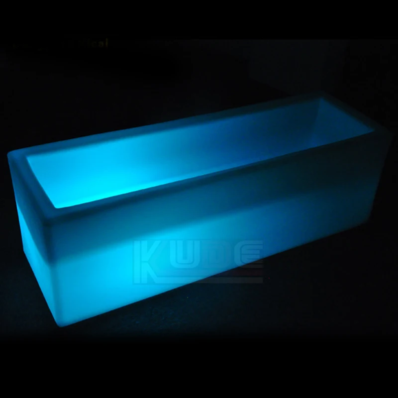 LED Long Ice bucket lighted flower vase pot for outdoor pots to decorate