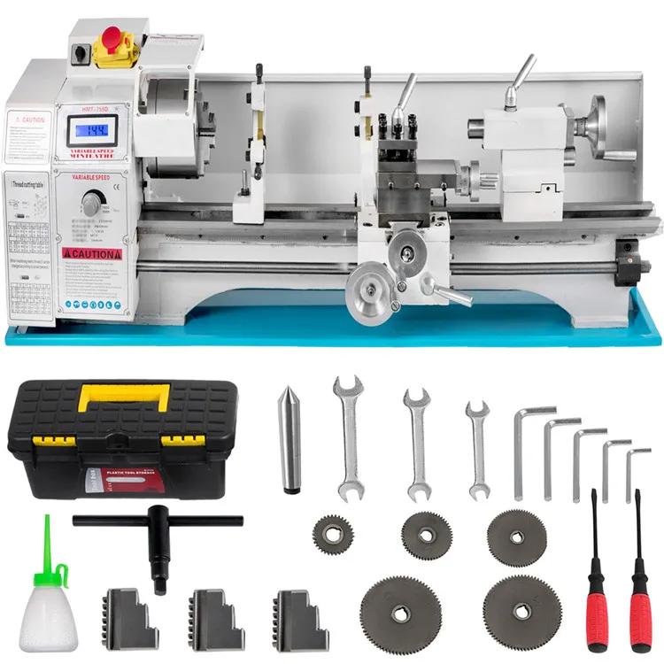 
1.1KW Mini metal lathe Lathe Turning of Tools Metal Lathe Digital Display 