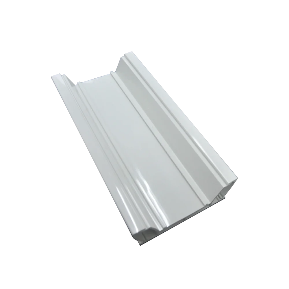 White PVC Rigid Extrusion Profiles Foam PVC Fillet Edging Chamfer Strip