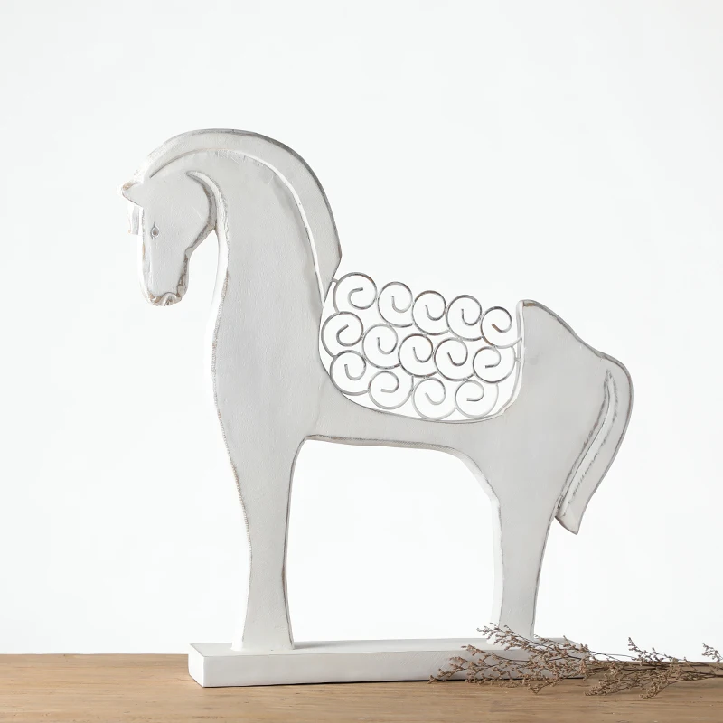 Wholesale Abstract Polyresin Horse Animal Figurine Resin White Horse sculpture
