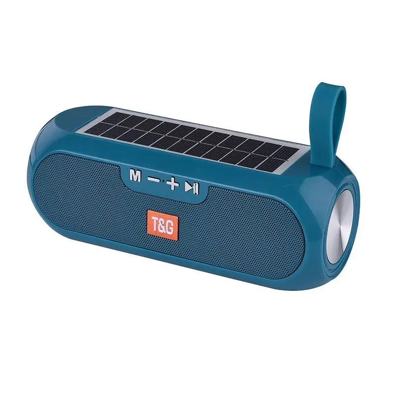 
2020 New TG182 Portable Solar Speaker TF AUX USB MP3 Player Stereo Blue tooth Speaker 