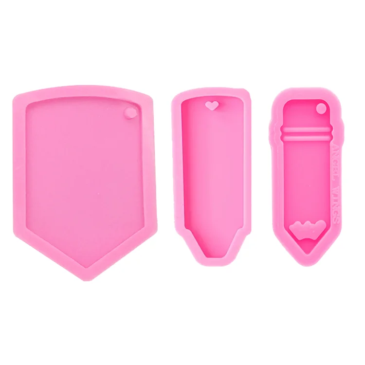DY0152 Shiny Crayon Keychain Mold DIY Pen Epoxy Resin Silicone Pencil Molds, Chocolate Fondant Sugarcraft Molds DIY Cake