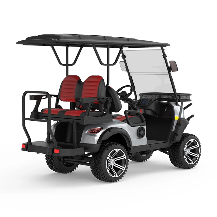 2024 Hot Sale Aluminum Frame Floor 4 Seater Mini Golf Cart Off-Road Electric Golf Carts Lifted Club Car With Ac System