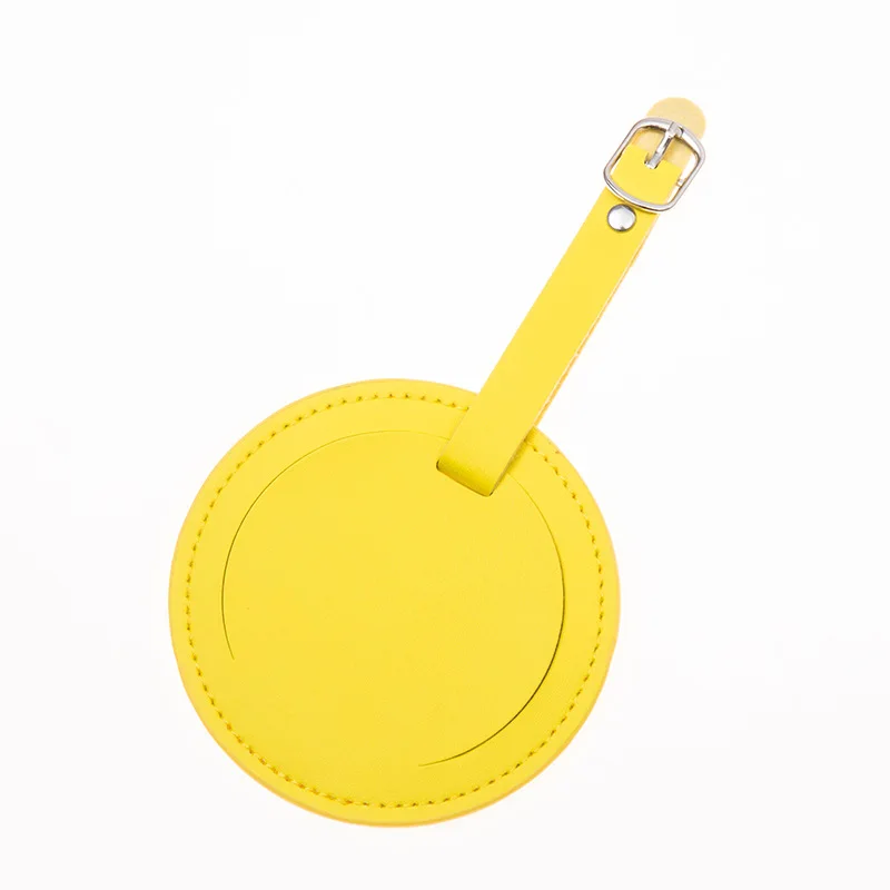 Amerpromo Customized Commonly Shaped Luxury Golden Foil Printing Airline Brand Logo PU Leather Luggage Tags for Gifts