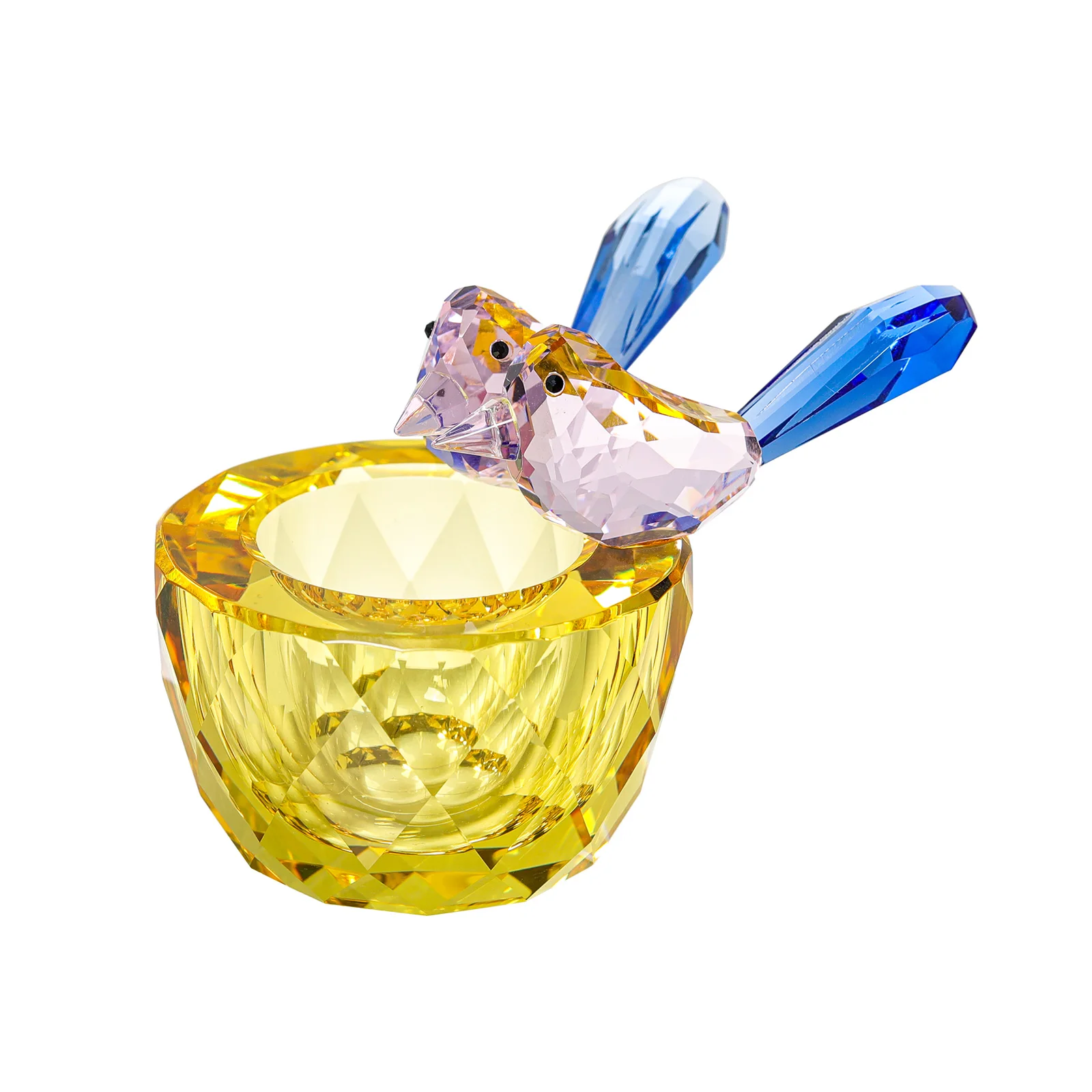 Crystal Bird Couples Home Table Decoration Ornaments  Crystal Animal Figurines