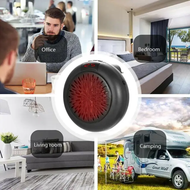 900W Wonder heater Pro Plug in Wall Mounted infrared Heater Fan for Winter