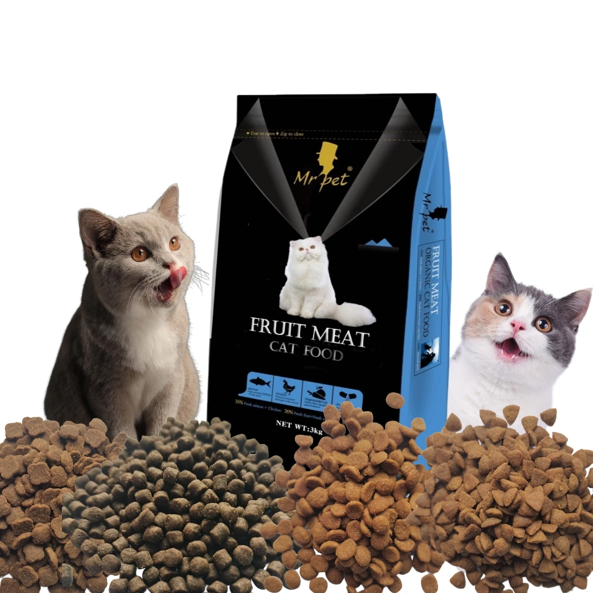 OEM ODM 10 кг самый дешевый пакет для упаковки Сухого Корма домашних животных mr корм 25% содержание белка органическое питание натуральный кошек премиум-класса сухой