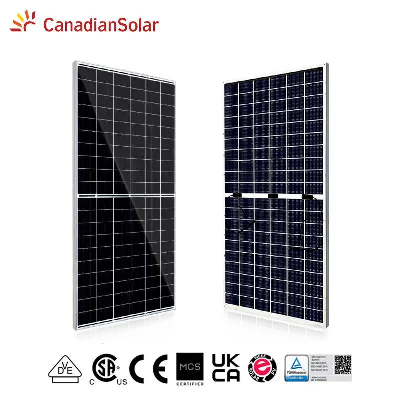 Canadian BiHiKu7_CS7N-MB 640-665W Bifacial 640w 645w 650w 655w 660w 665w bifacial Monocrystal solar panel for ground project