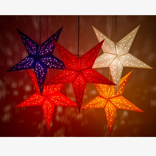 Подвесная Бумажная гирлянда со звездами ручной работы, украшение для вечеринки