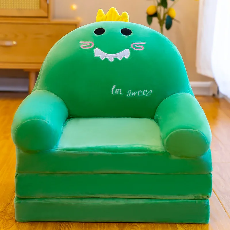 2024 wholesale comfortable baby seat chair cartoon animal plush toy shaped 3 layer folding cheap sofa bed/Baby sleeping nap cot