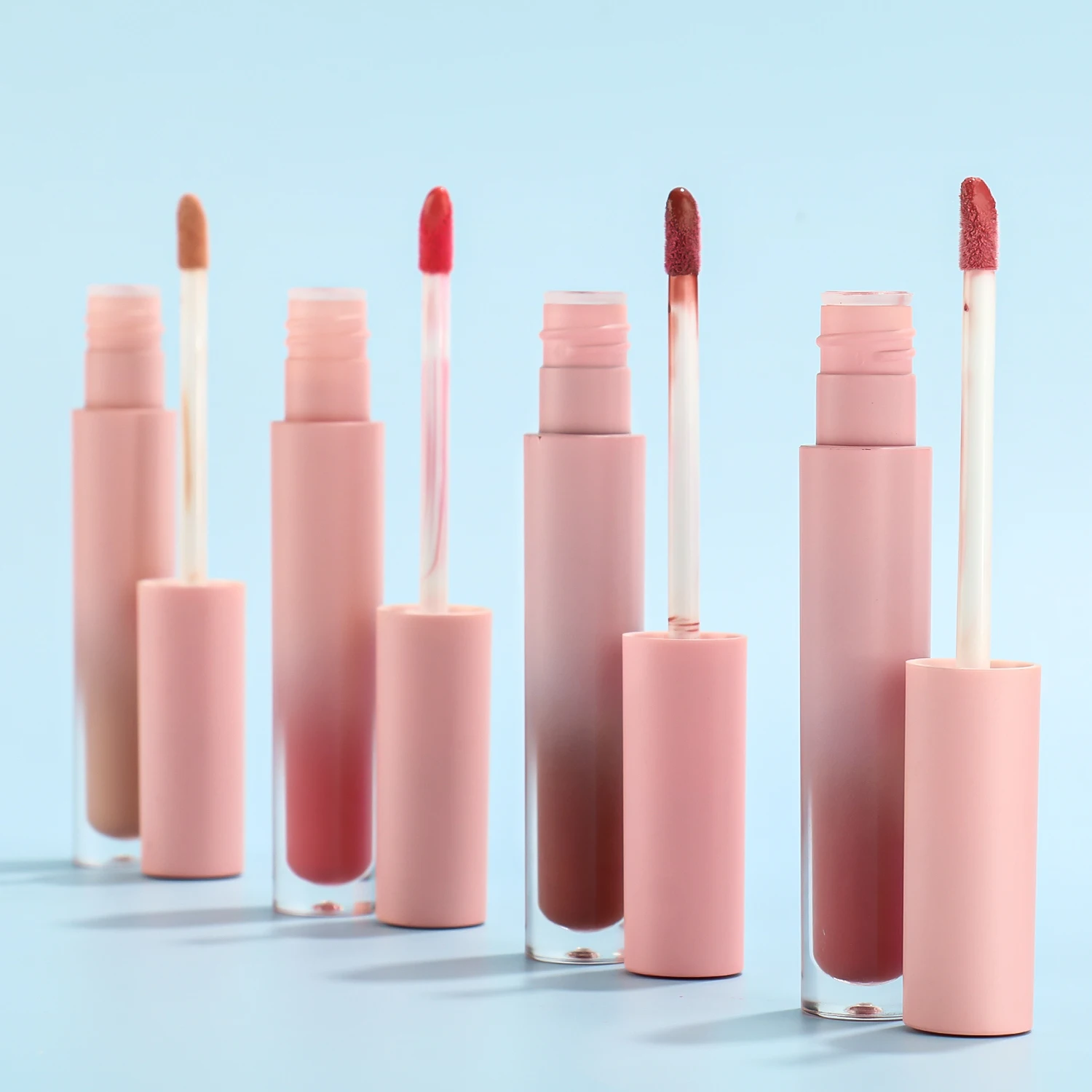 Glossy Matte Liquid Lipstick Customized Logo Vegan Lip Gloss Cosmetics Empty Lipgloss Containers