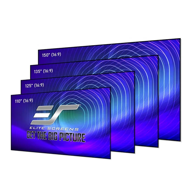 16:9 1.1Gain projection Fixed Frame Acoustically Transparent 150 inch ALR Screen for laser projector