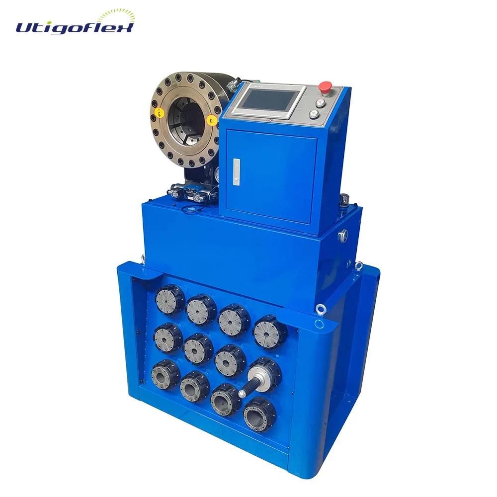 Automatic Hydraulic Pipe Rubber Hose Crimping Machine 5-61mm Hose Pressing Machine Press Tools