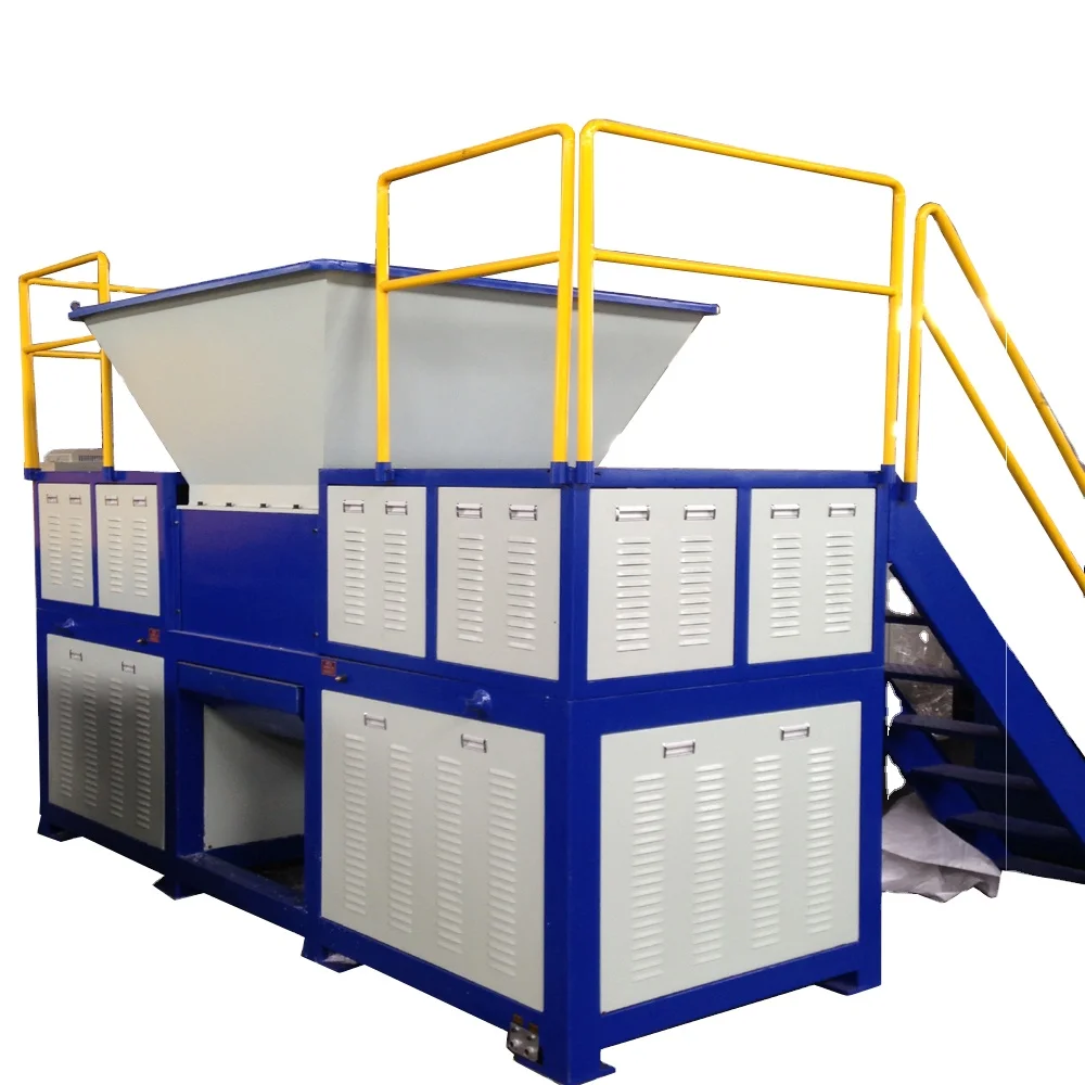 
2000kg/h two shaft shredder machine plastic recycling line for big plastic lump from remate 