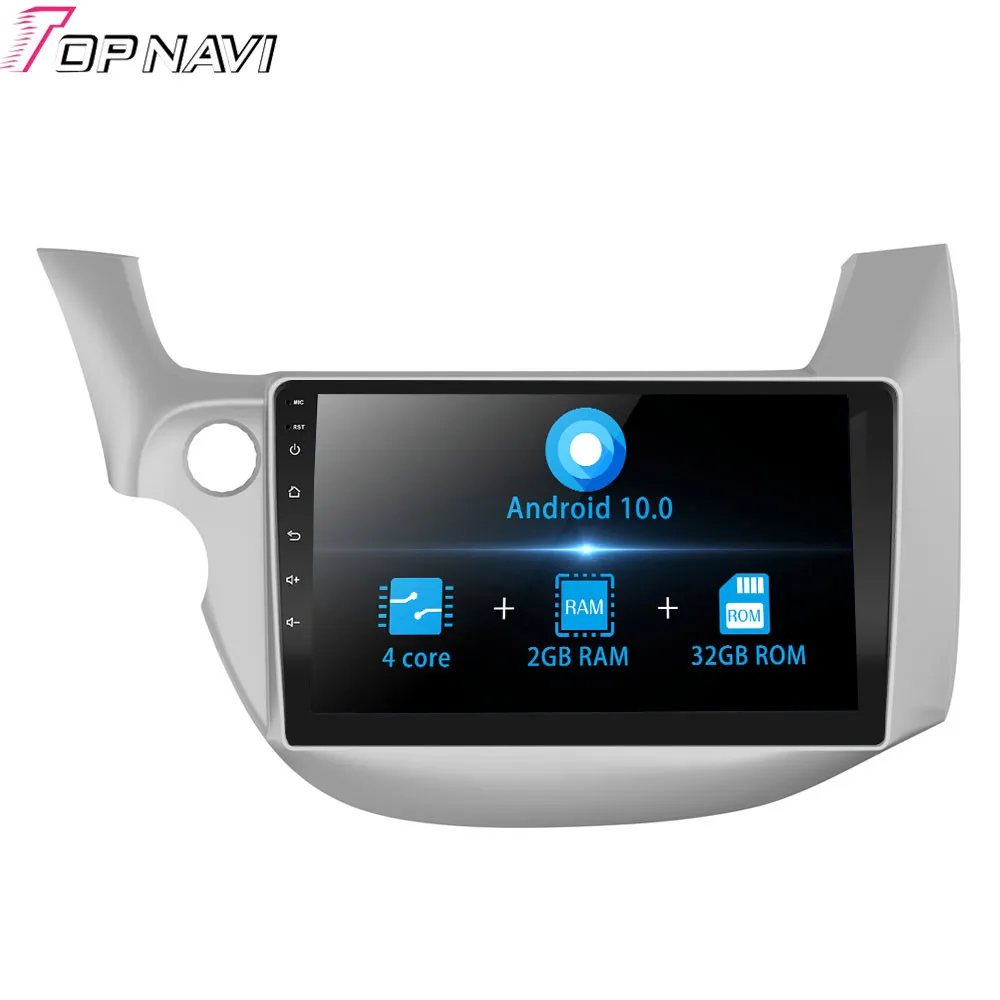 Topnavi Car DVD Player GPS Navi for Honda Fit Jazz 2008-2013 Left Hand Drive Support Mirror Link OBD2 Wifi Car Navigation