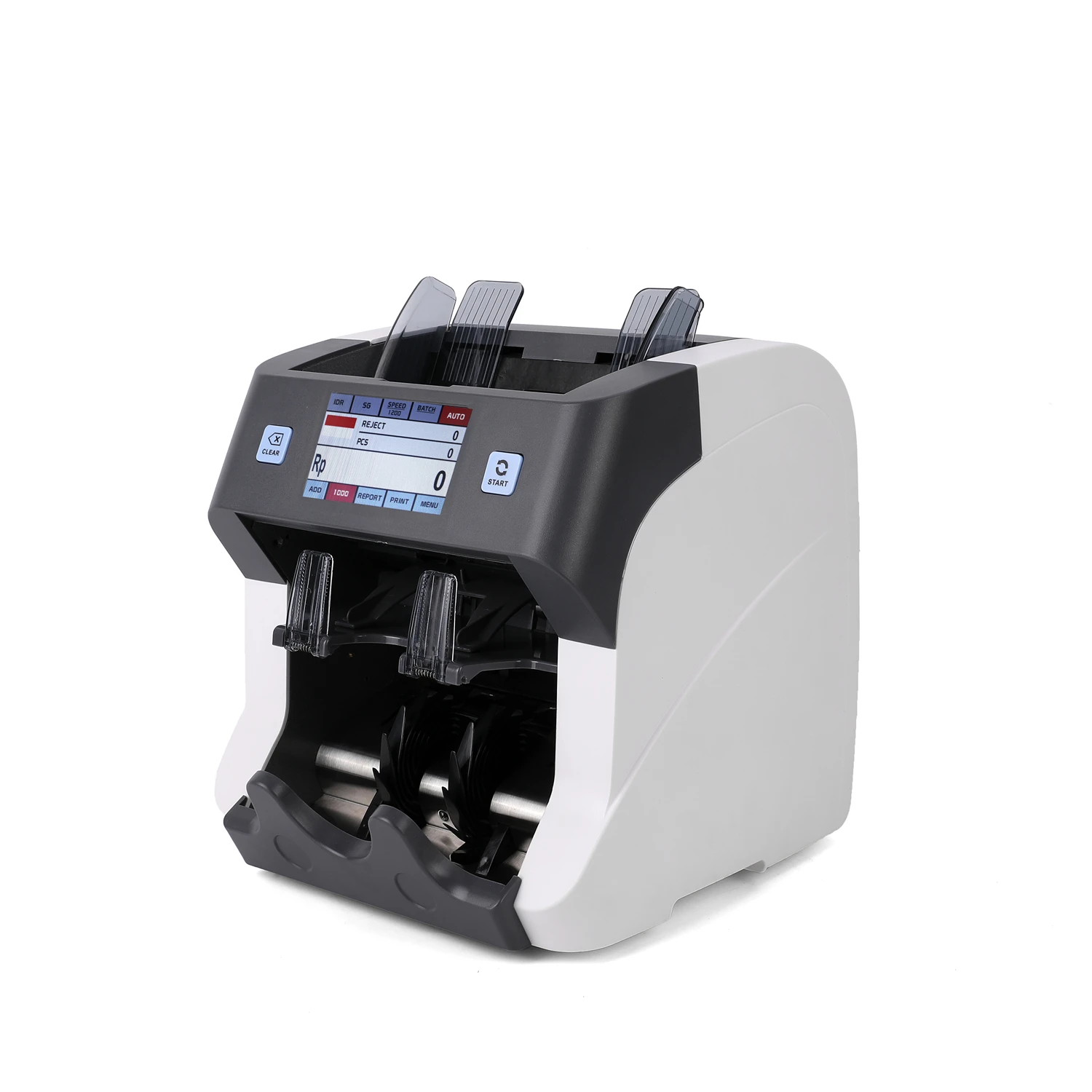 Portable Top Loading Bank Note Professional Two Pocket  Bill Sorter Machine Money Counter and Cash Currency Sorter Machine