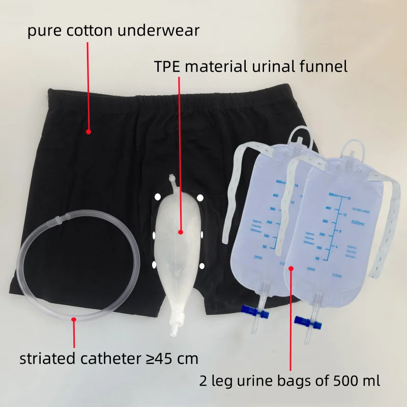 male urinary drainage bag pants catheter TPE urinal bag for man leg urine collection bag belt urine collector