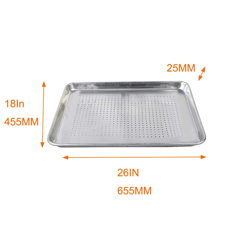 655mm*455mm*H25mm Non-Stick  Kitchen Bakeware Oven Baking Cookie Sheet Tray Cakes Food Use
