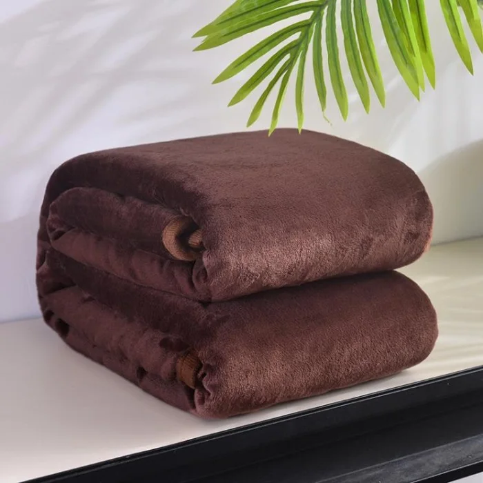 wholesale custom premium luxury super soft Double layer coral fleece blanket flannel