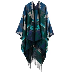 modern Women New Gradient Pattern Long Stole Scarves Shawl Scarf Wrap Poncho Embroidery Neckerchief Tippet