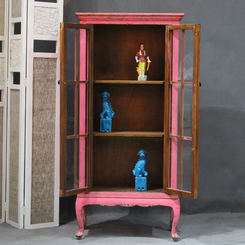 Розовая дизайнерская мебель для гостиной в современном стиле, деревянная книжная полка, книжный шкаф