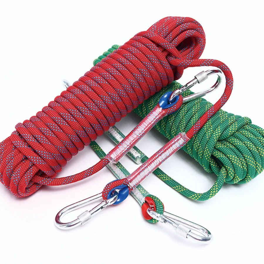 Customized Heavy Duty10mm 48 inner core Outdoor Wear Resistant Emergency Rescue Braided Rock Climbing Ropes