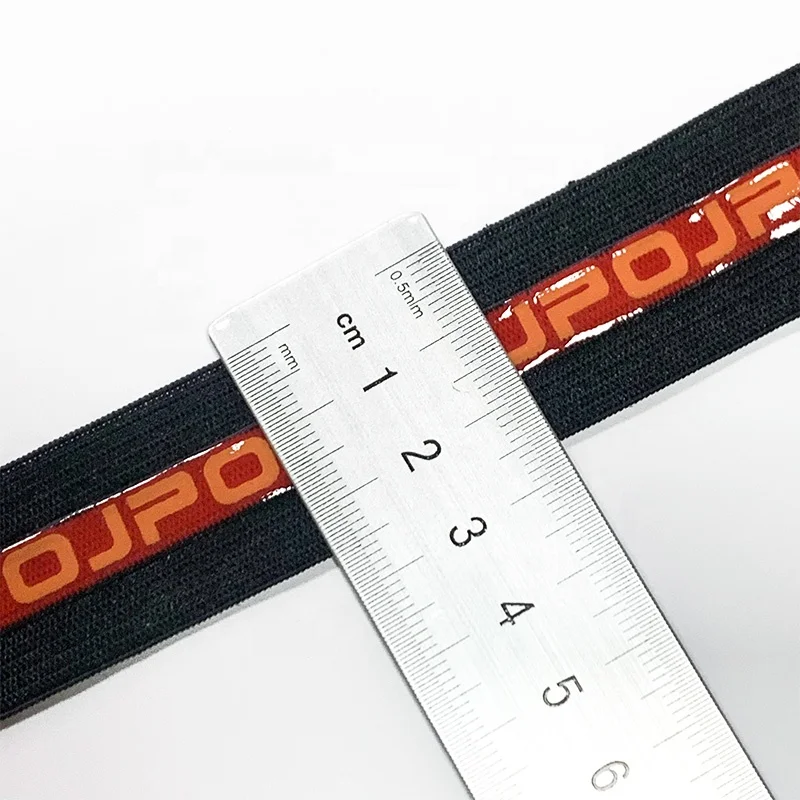 Manufacturer customize logo nylon jacquard silicone elastic gripper rubber wide elastic waistband for pants