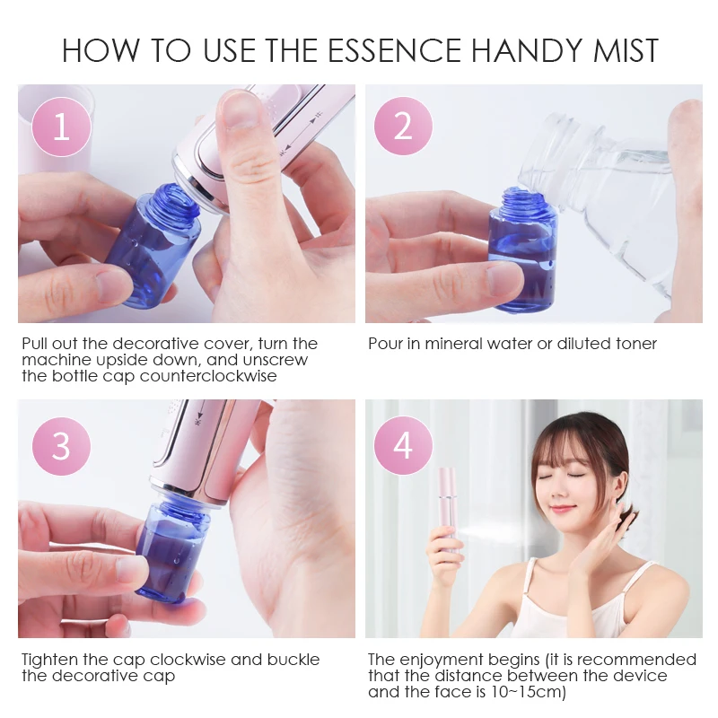 KSKIN ODM/OEM Facial Mister Portable Facial Nano Nebulizers  Skin Care Handy Mist Nebulizer