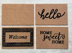 Good Quality Coir Doormat Blank Indoor mat Outdoor Mat Printed DIY Anti Slip doormats blank PVC Coconut Doormats