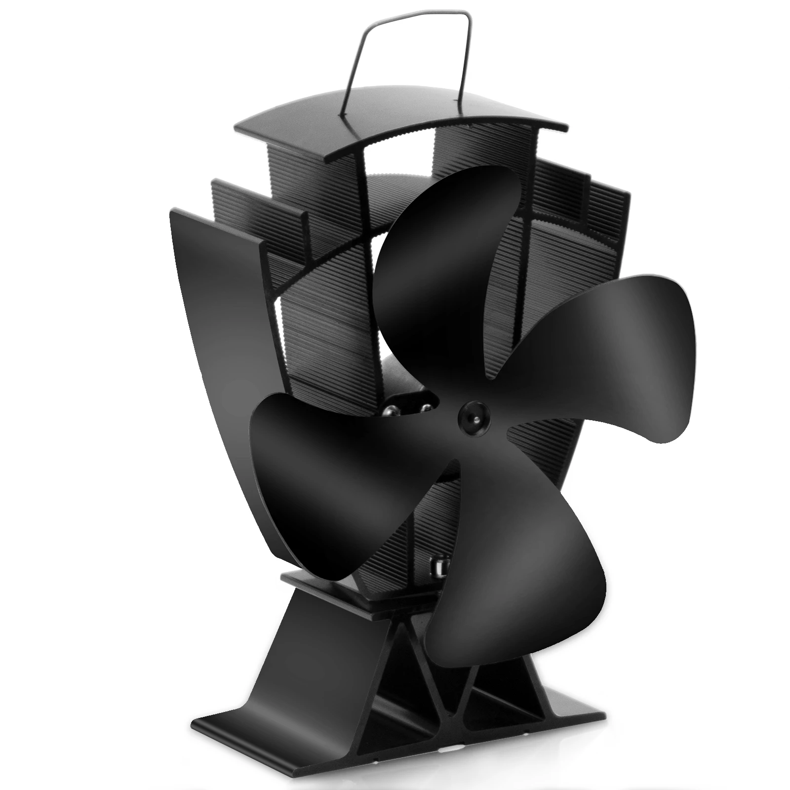 Non Electric Self powered High Speed Mini Heat Powered Wood Log Coal Pellet Stove Fan Fireplace Fan