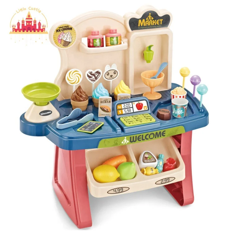 47 Pcs Indoor House Children Plastic Supermarket Game Toy with Trolley SL10D129