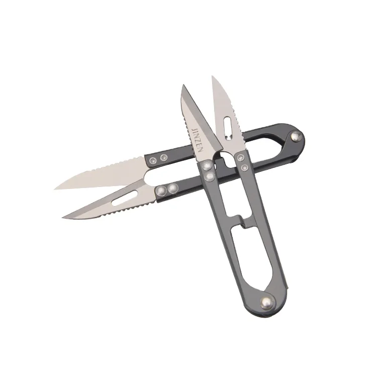 JINZEN High Quality Toothed White Blade Thread Cutting Scissors Cutter Tailor Sewing Scissors for Yarn