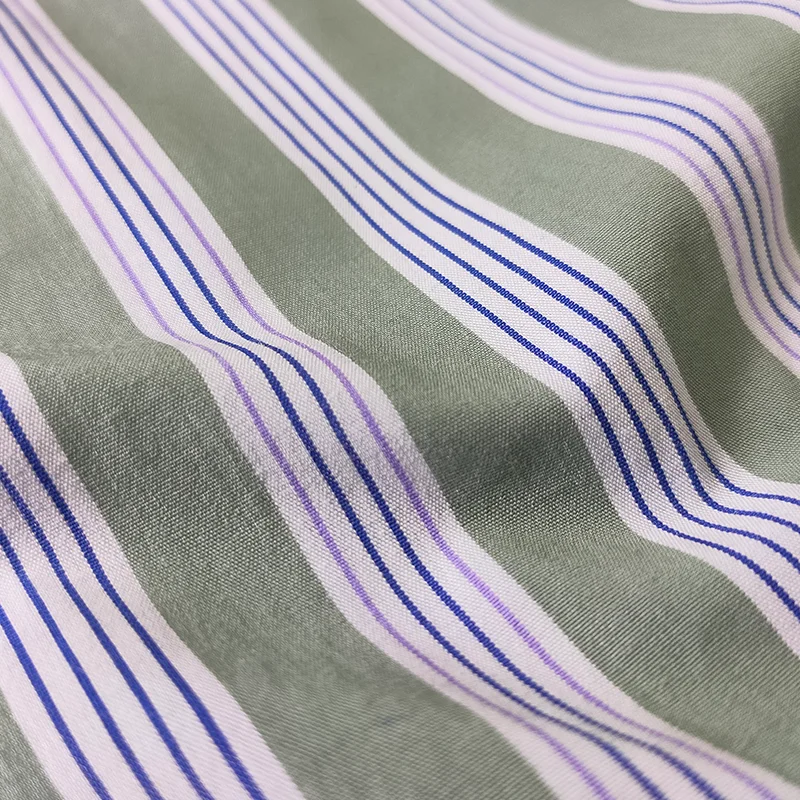 Markdown Sale SLCP 110GSM Nylon/Cotton Fabric Stripe Patten Fabrics Woven Twill Fabric Textile For Clothing Sofa Shoes