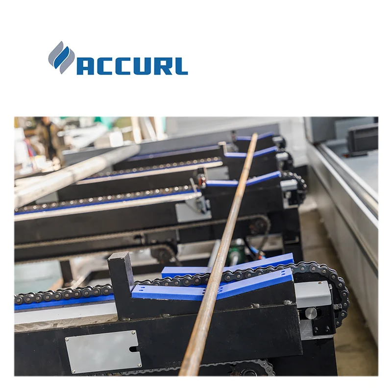 ACCURL High accuracy fiber laser cutting machine pipe tube cutter pc-6020T laser tube cutting machine