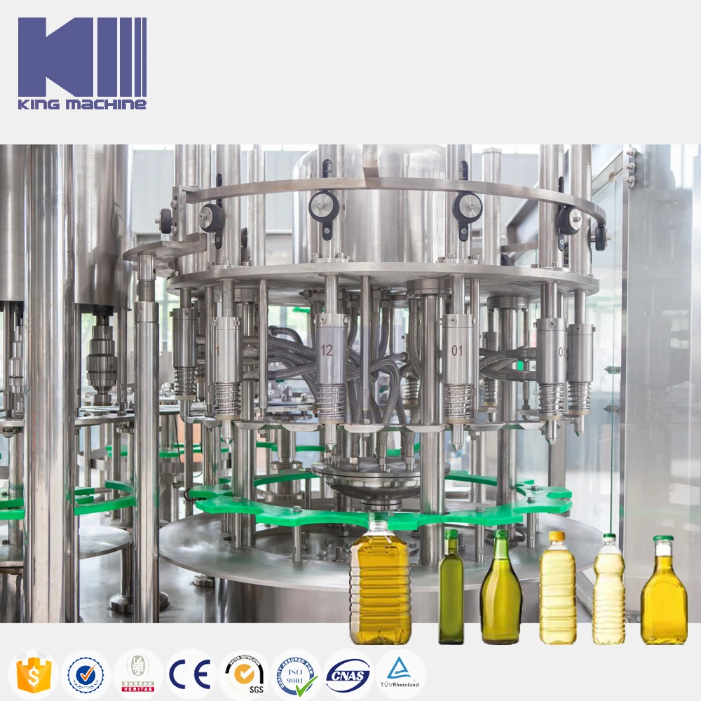 High Speed 500ml-2000ml Pet Bottle Auto Liquid Oil Sunflower Filling Capping And Labelling Machine