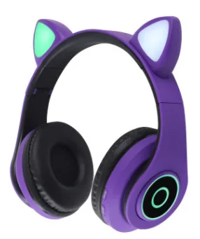 Индивидуальный дизайн наушники в форме кошачьих ушей для Bluetooth 5 0 гарнитура с голубыми зубьями поезд милые детские девочек