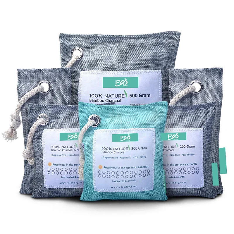 bamboo charcoal  bags absorber smells in the refrigerator Bamboo Charcoal Air Purifying Bags 200g