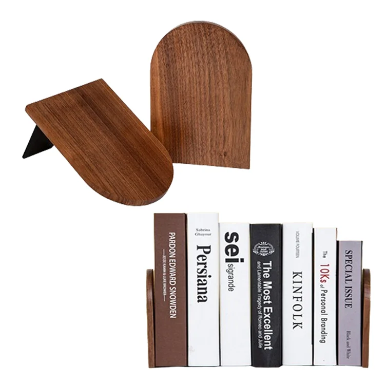New Arrival Arch Shaped Wooden Decorative Bookends Bookrack Creative Arch Book Stand Desktop Organizer Colorful Book Stopper