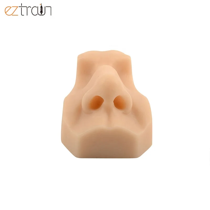 Anatomical Model Silicone Nose Model Suture Pad for Suture Training to Medical Students, Piercing Display