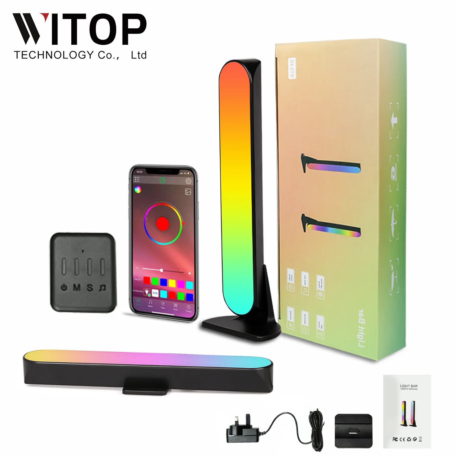 Умное приложение WITOP управление Bluetooth RGBIC светодиодные игровые световые панели умные окружающие