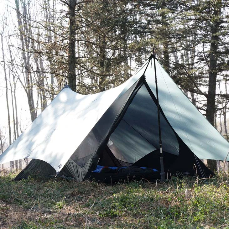 Lightweight ground tent outdoor camping rainproof canopy wing tarp tent