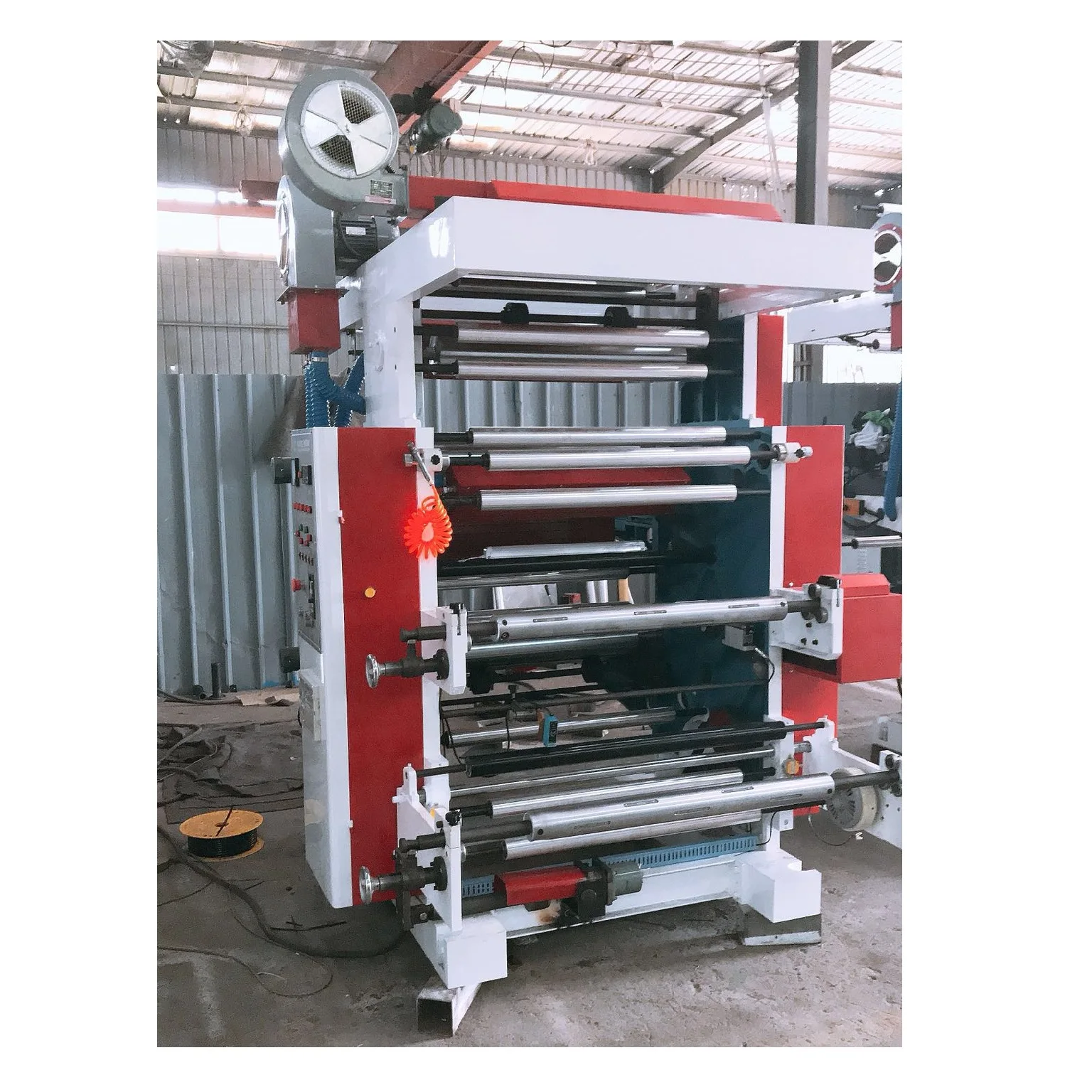 Automatic 2 Color Flexographic Printing Machine Printer for Polypropylene Plastic Bag
