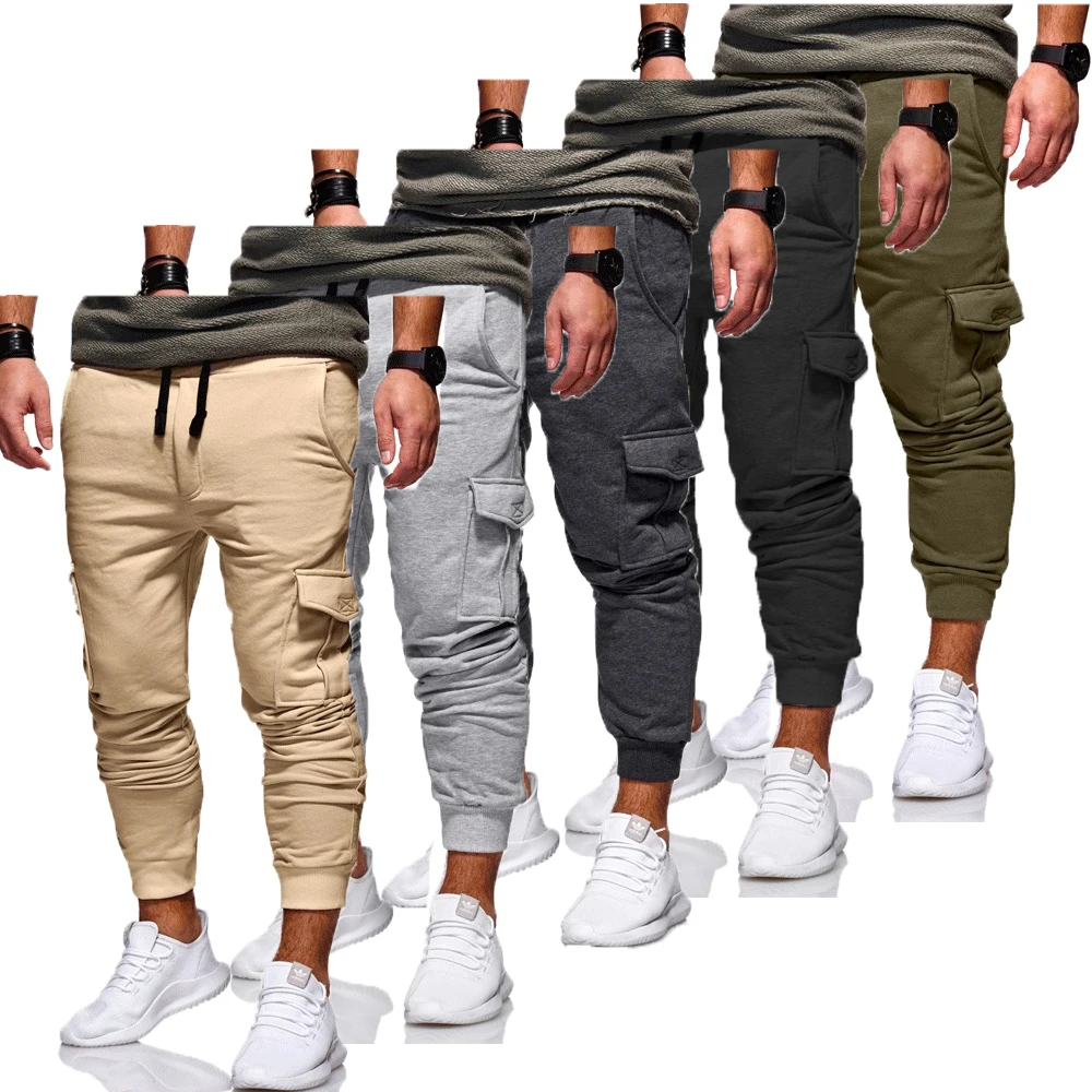 High quality fashion winter chino skinny cargo pants for man
