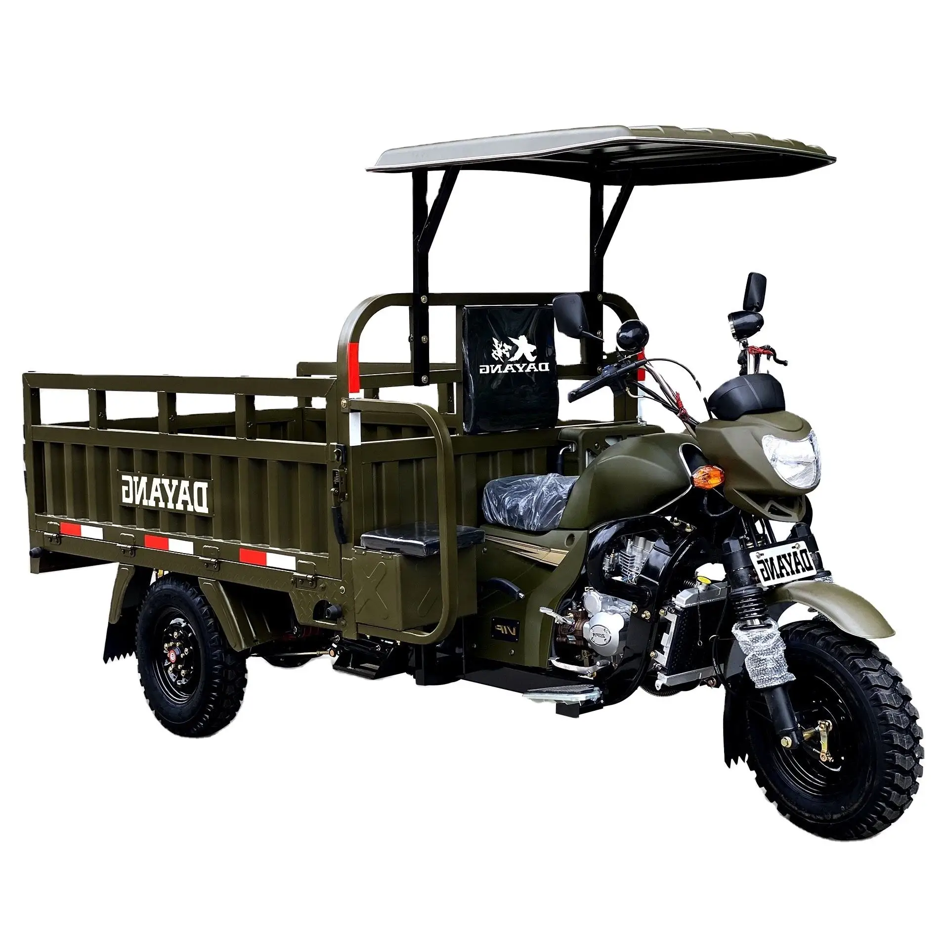 New Craft High Stability 200cc Gasoline Powered Covered Cargo Tricycle