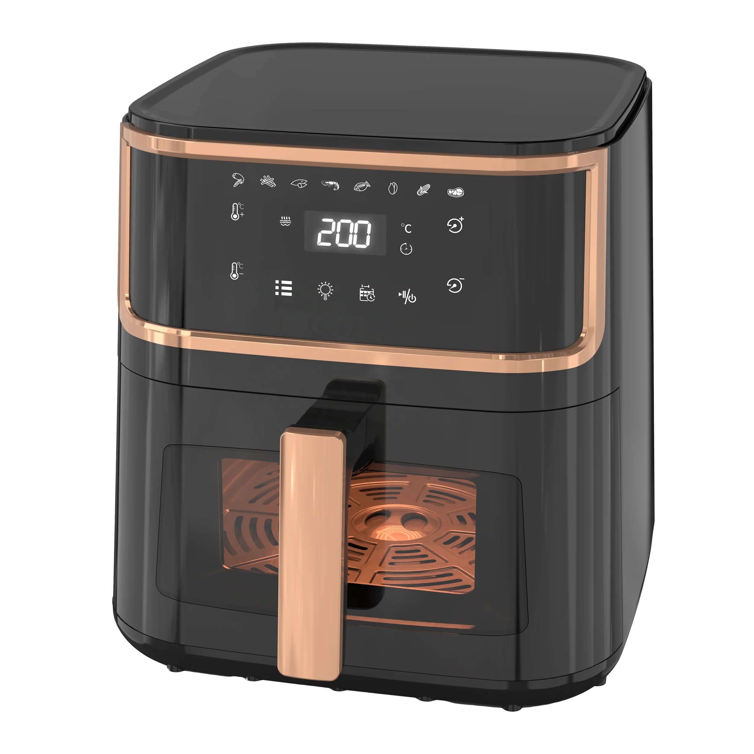 China sale stainless steel commercial glass electric digital industrial small dual double de 8l machine oven smart air fryers