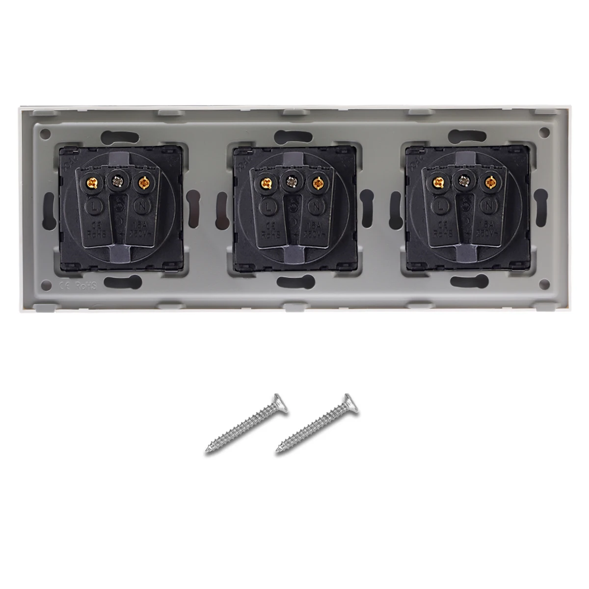 Bingoelec Triple 16A  Power Germany Socket Household electrical wall schuko socket with led indicator