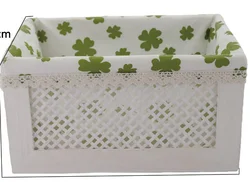 Kingwillow Wood basket gift and bamboo storage baskets, sundries storage bin with liner