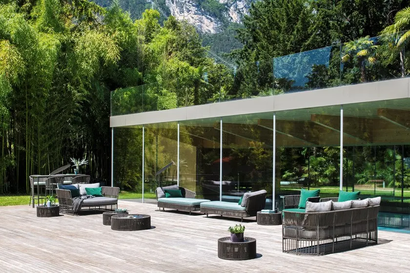 factory direct outdoor  wicker patio daybed round wicker rattan  day beds