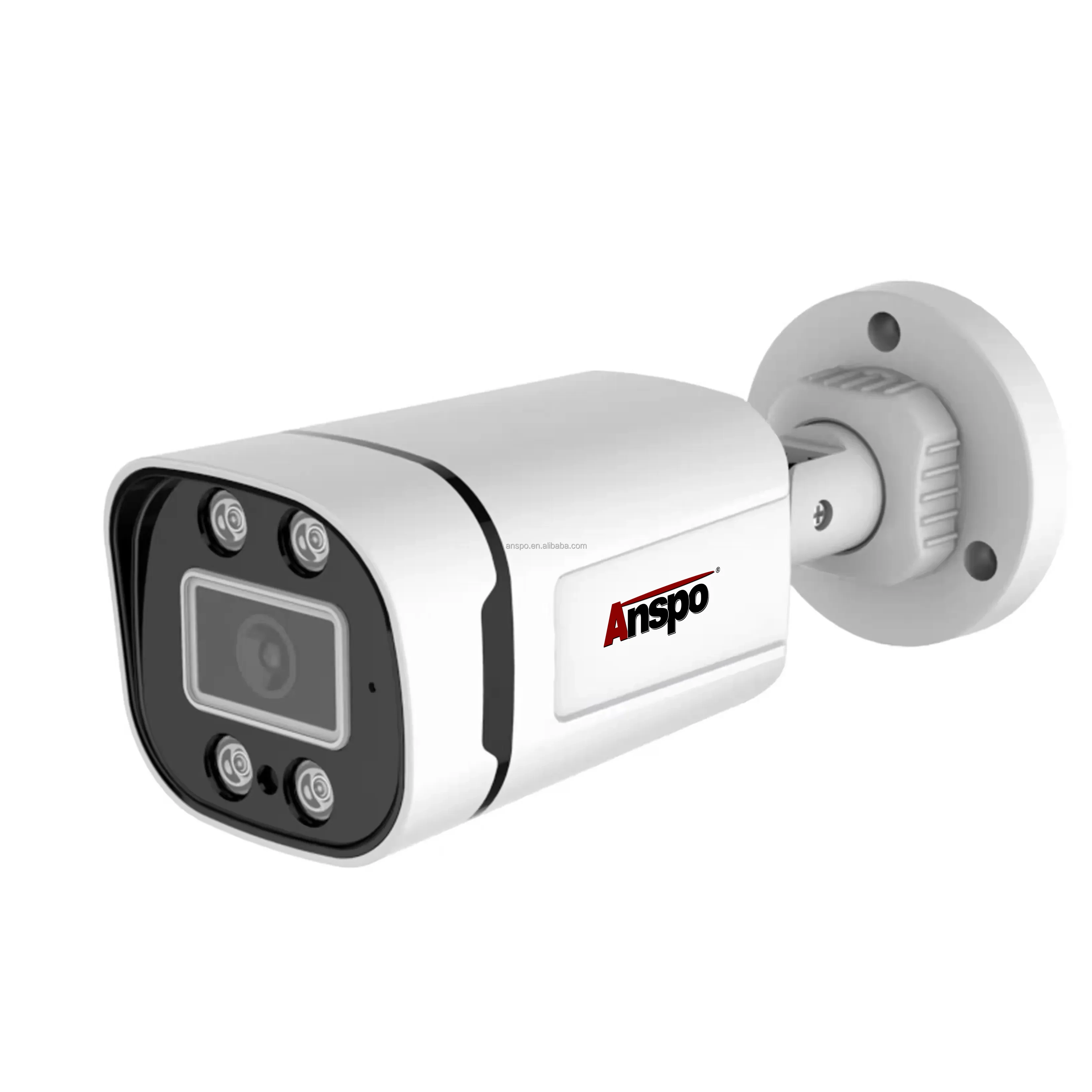 Anspo 5MP H.265 4CH POE Security  Camera System Kit full color night Motion detection Record IP Home CCTV